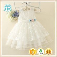 Bebê menina vestido de princesa crianças frocks designs 2 ano de idade menina vestido flor branca vestido de noiva